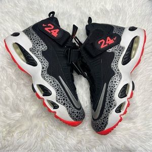 Nike Air Griffey Max 1 Safari 5.5 Y Black Silver Red